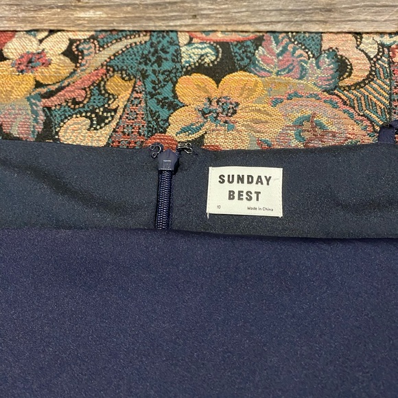 🤡BOGO🤡 NWT Spencer SUNDAY BEST Pure Indigo Satin Strapped Dress - Womens 10 - Picture 6 of 12